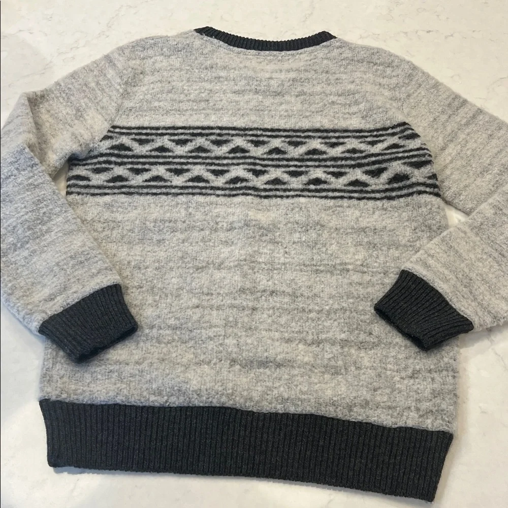 Scotch & Soda Gentleman Gray Nordic Crewneck‎ Wool Knit Sweater Couture Large